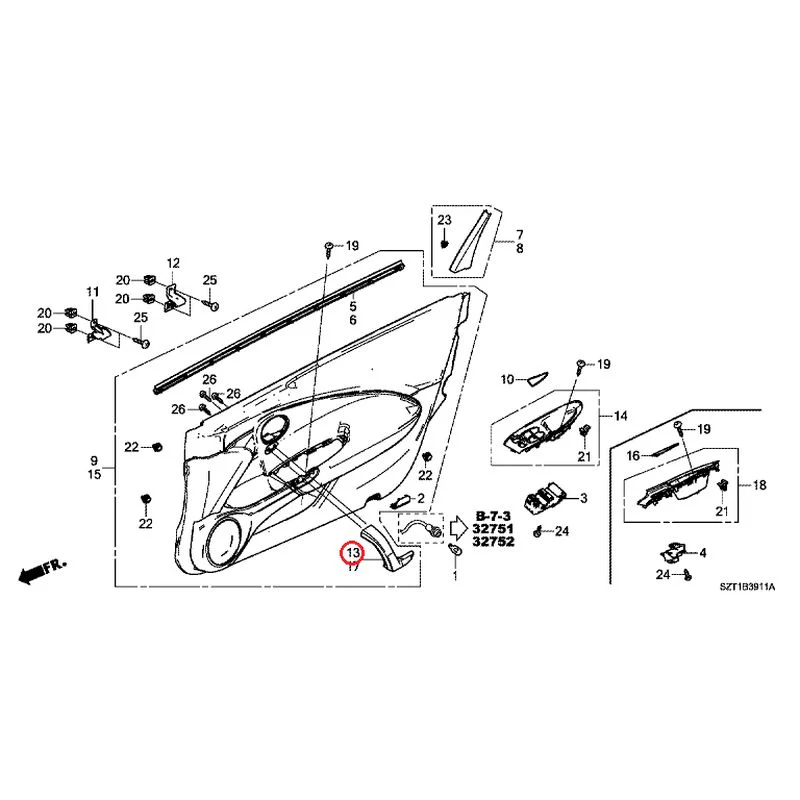 [NEW] JDM HONDA CR-Z ZF1 2012 Door Linings GENUINE OEM - Image 18