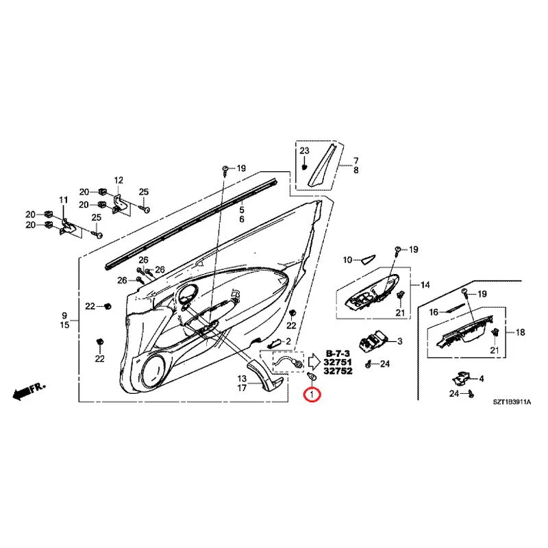 [NEW] JDM HONDA CR-Z ZF1 2012 Door Linings GENUINE OEM - Image 2