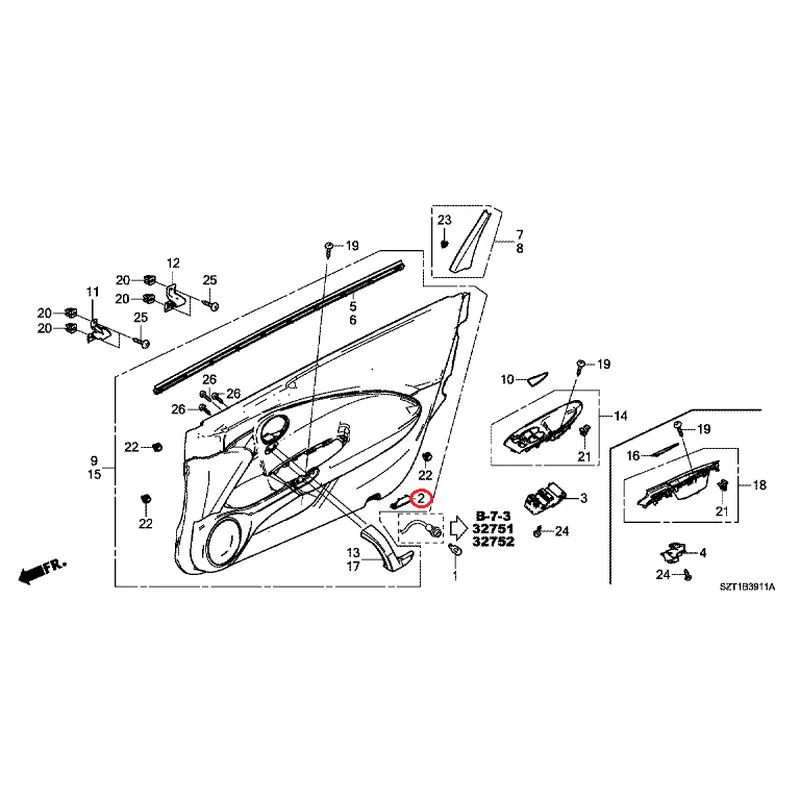 [NEW] JDM HONDA CR-Z ZF1 2012 Door Linings GENUINE OEM - Image 3