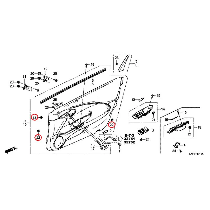 [NEW] JDM HONDA CR-Z ZF1 2012 Door Linings GENUINE OEM - Image 31