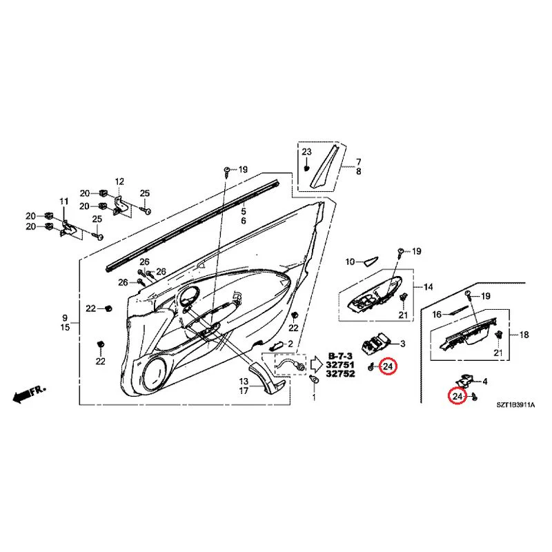 [NEW] JDM HONDA CR-Z ZF1 2012 Door Linings GENUINE OEM - Image 33