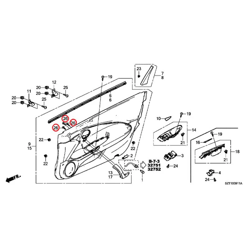 [NEW] JDM HONDA CR-Z ZF1 2012 Door Linings GENUINE OEM - Image 35