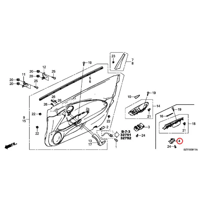 [NEW] JDM HONDA CR-Z ZF1 2012 Door Linings GENUINE OEM - Image 5