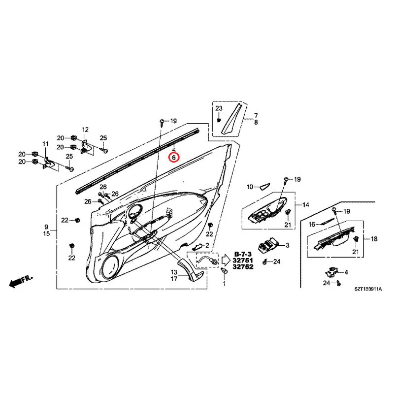 [NEW] JDM HONDA CR-Z ZF1 2012 Door Linings GENUINE OEM - Image 7