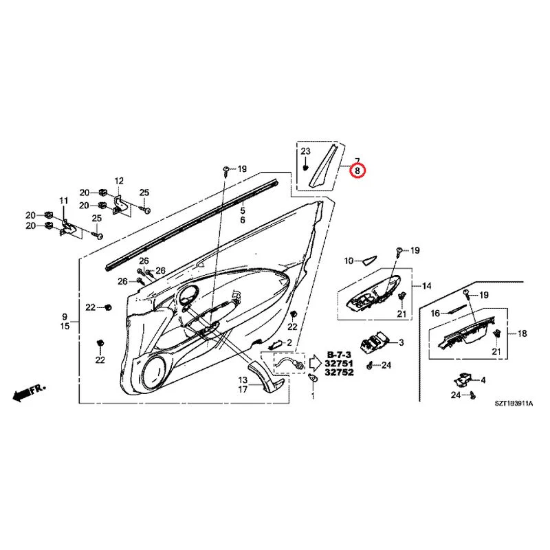 [NEW] JDM HONDA CR-Z ZF1 2012 Door Linings GENUINE OEM - Image 9