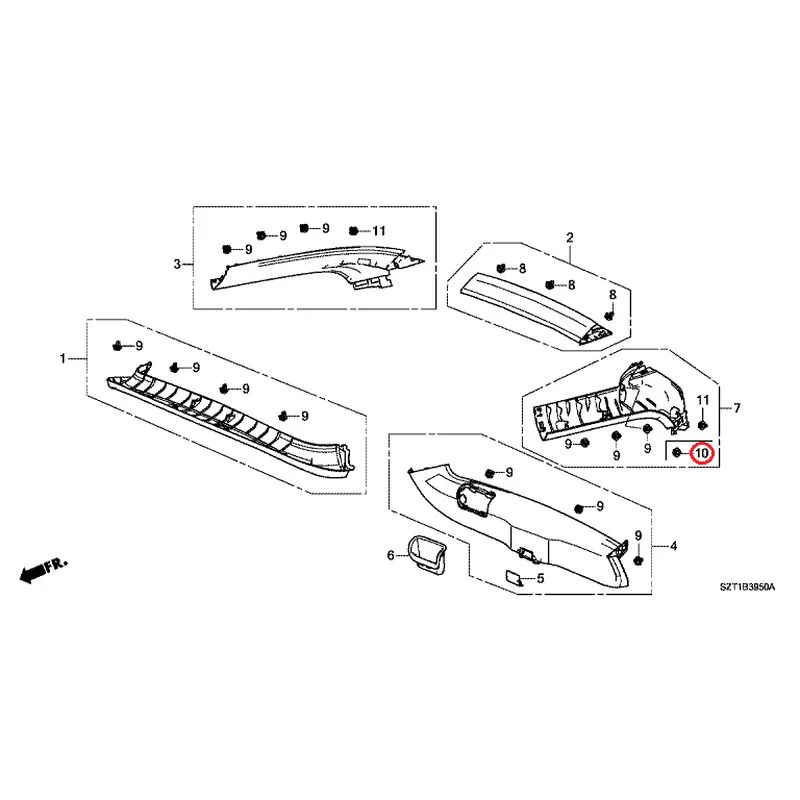 [NEW] JDM HONDA CR-Z ZF1 2012 Tailgate Lining GENUINE OEM - Image 11