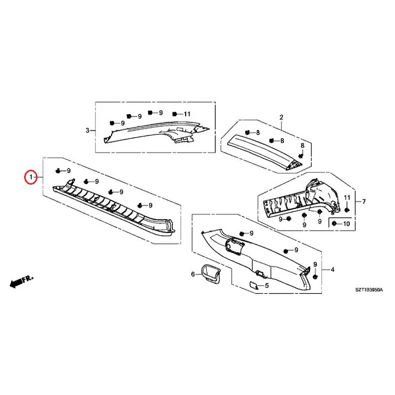 [NEW] JDM HONDA CR-Z ZF1 2012 Tailgate Lining GENUINE OEM - Image 2