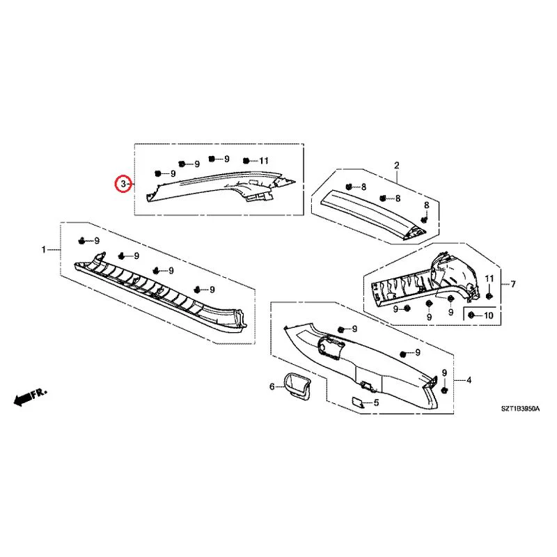 [NEW] JDM HONDA CR-Z ZF1 2012 Tailgate Lining GENUINE OEM - Image 4