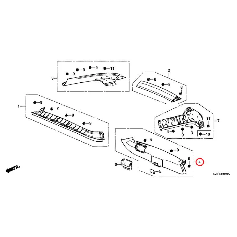 [NEW] JDM HONDA CR-Z ZF1 2012 Tailgate Lining GENUINE OEM - Image 5