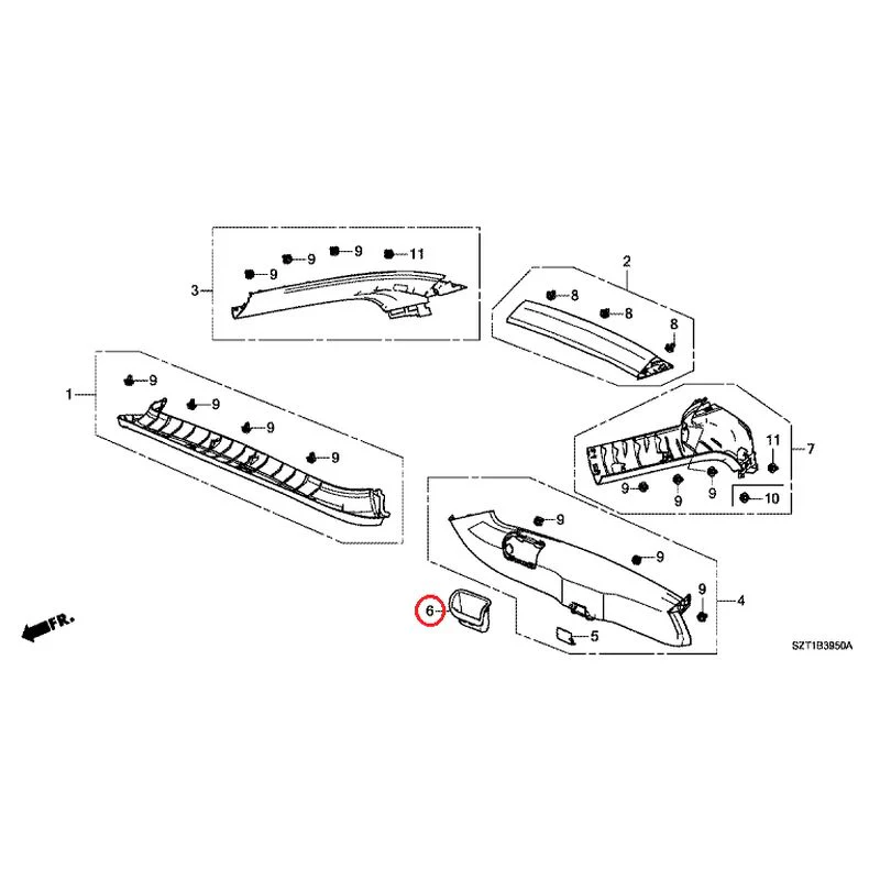 [NEW] JDM HONDA CR-Z ZF1 2012 Tailgate Lining GENUINE OEM - Image 7