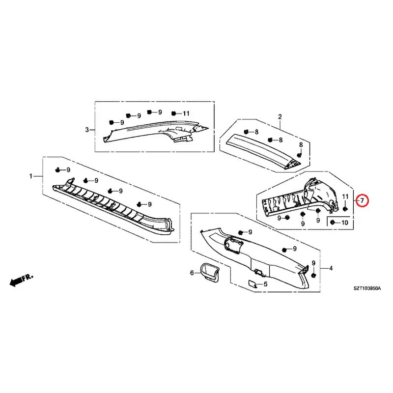 [NEW] JDM HONDA CR-Z ZF1 2012 Tailgate Lining GENUINE OEM - Image 8