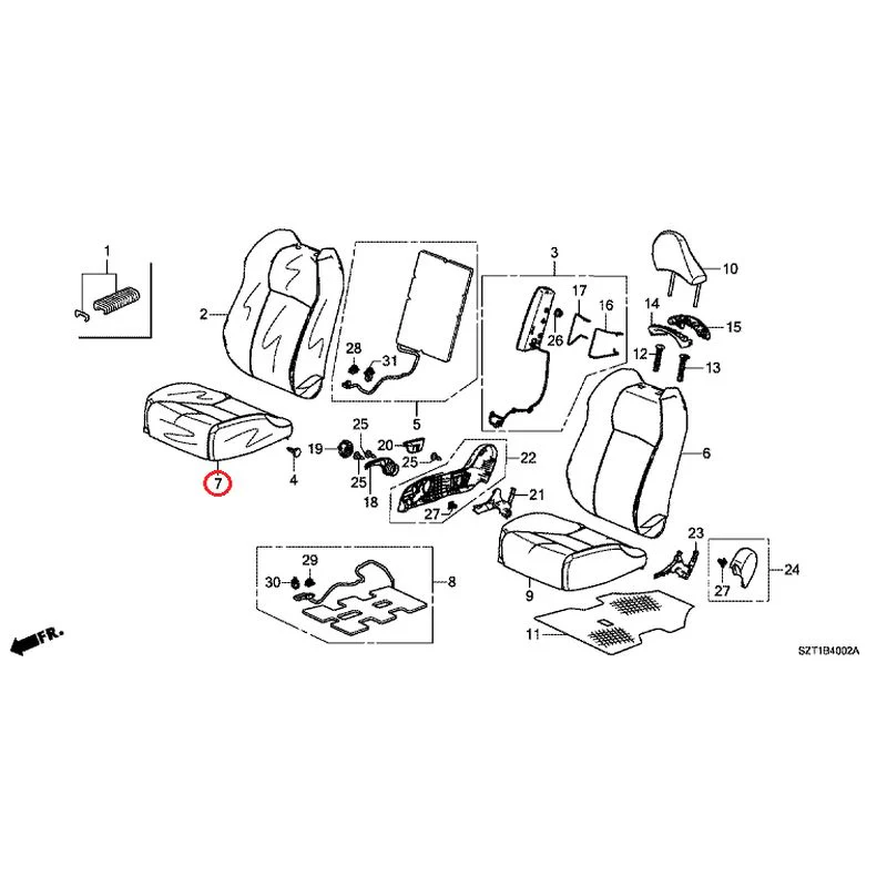 [NEW] JDM HONDA CR-Z ZF1 2012 Front Seats (R.) GENUINE OEM - Image 16