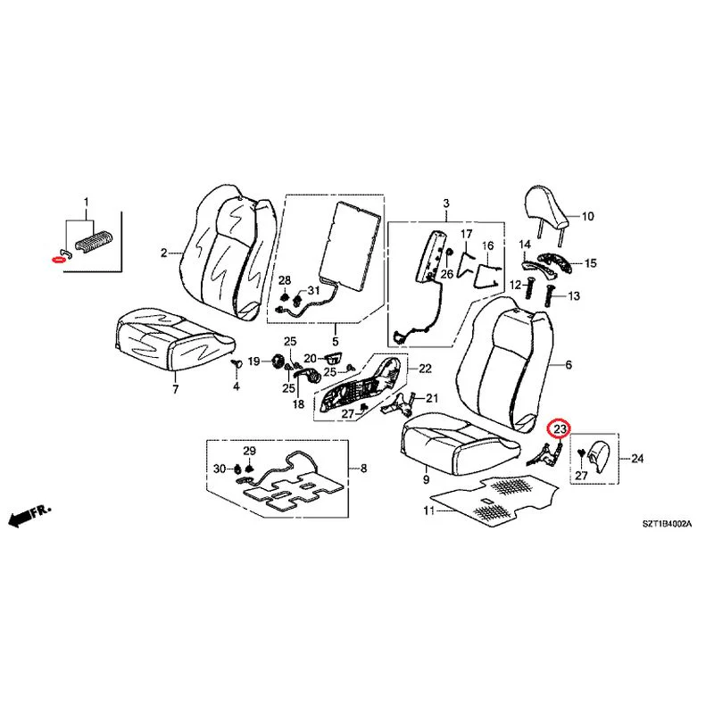 [NEW] JDM HONDA CR-Z ZF1 2012 Front Seats (R.) GENUINE OEM - Image 37