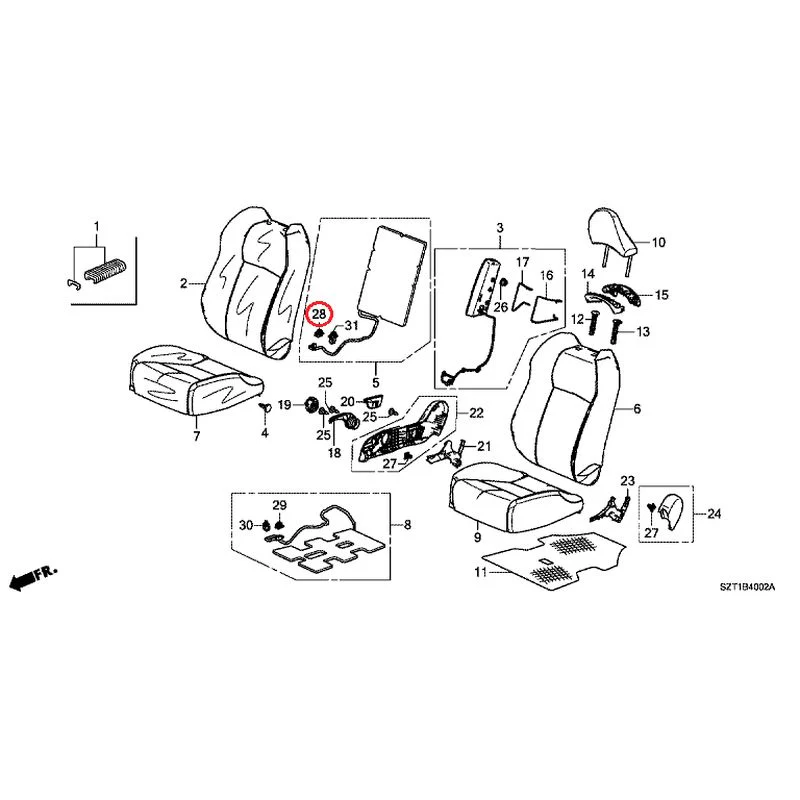 [NEW] JDM HONDA CR-Z ZF1 2012 Front Seats (R.) GENUINE OEM - Image 42