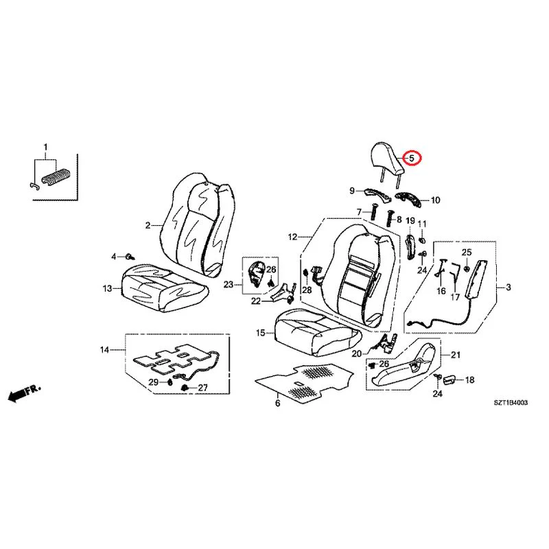 [NEW] JDM HONDA CR-Z ZF1 2012 Front Seats (L.) GENUINE OEM - Image 13