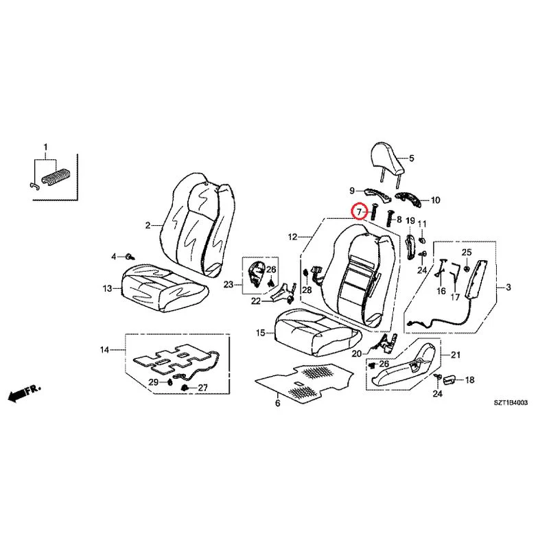 [NEW] JDM HONDA CR-Z ZF1 2012 Front Seats (L.) GENUINE OEM - Image 16