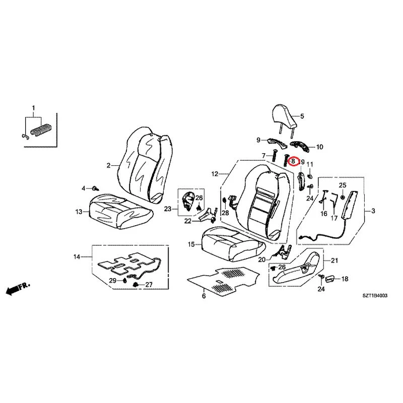 [NEW] JDM HONDA CR-Z ZF1 2012 Front Seats (L.) GENUINE OEM - Image 17