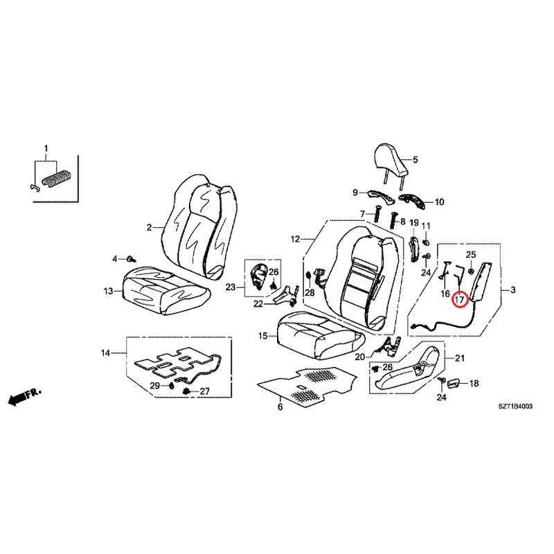[NEW] JDM HONDA CR-Z ZF1 2012 Front Seats (L.) GENUINE OEM - Image 31