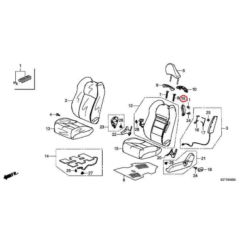 [NEW] JDM HONDA CR-Z ZF1 2012 Front Seats (L.) GENUINE OEM - Image 32