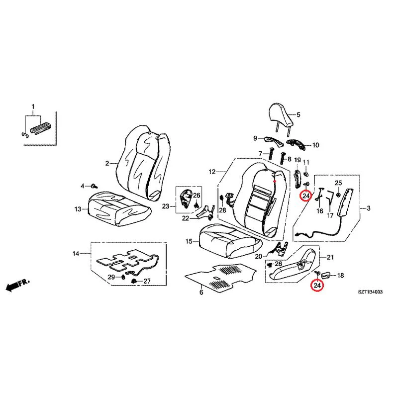 [NEW] JDM HONDA CR-Z ZF1 2012 Front Seats (L.) GENUINE OEM - Image 38