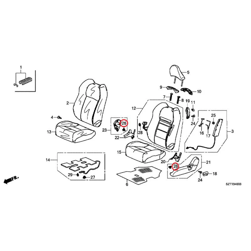 [NEW] JDM HONDA CR-Z ZF1 2012 Front Seats (L.) GENUINE OEM - Image 40