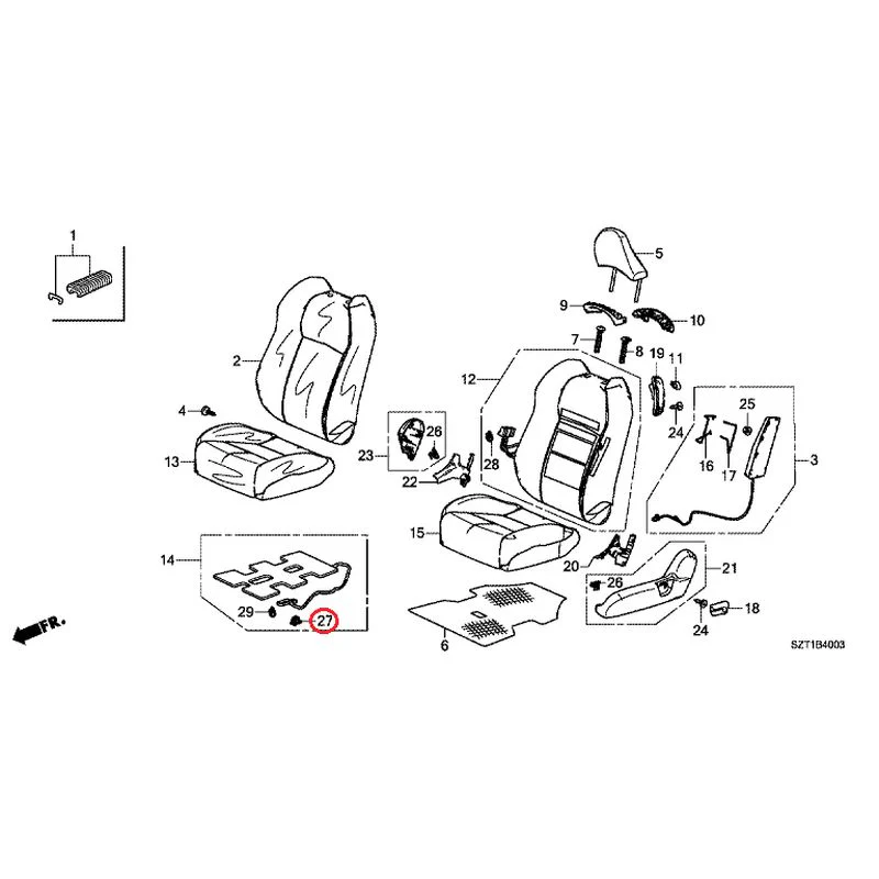 [NEW] JDM HONDA CR-Z ZF1 2012 Front Seats (L.) GENUINE OEM - Image 41