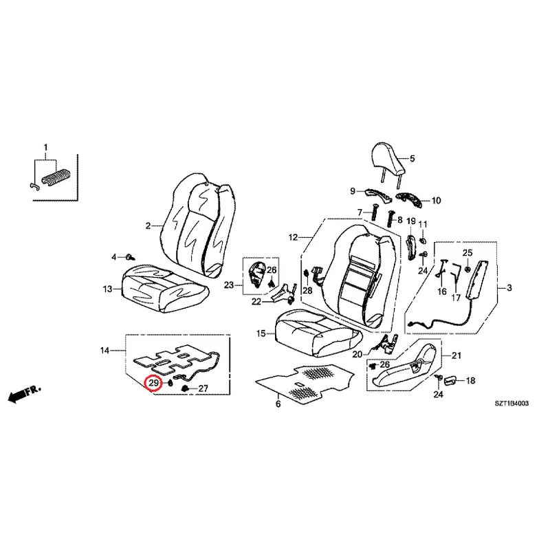 [NEW] JDM HONDA CR-Z ZF1 2012 Front Seats (L.) GENUINE OEM - Image 43