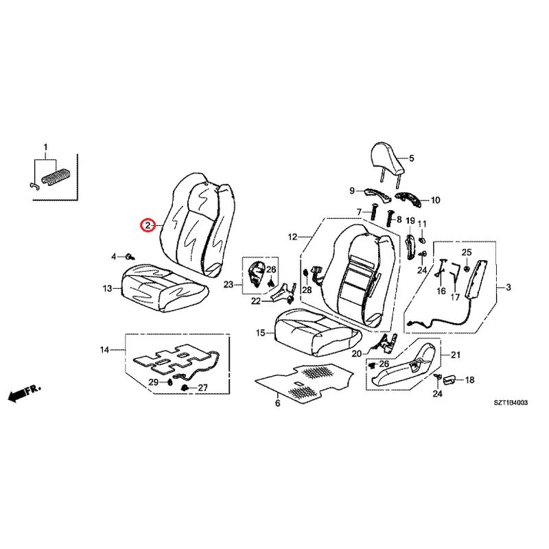 [NEW] JDM HONDA CR-Z ZF1 2012 Front Seats (L.) GENUINE OEM - Image 6