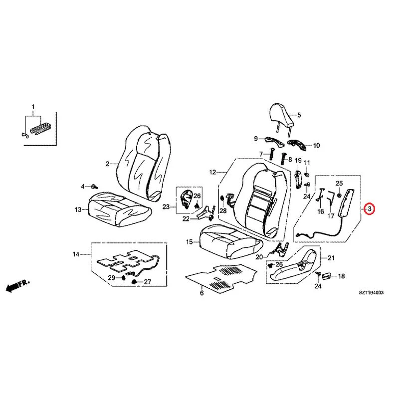 [NEW] JDM HONDA CR-Z ZF1 2012 Front Seats (L.) GENUINE OEM - Image 8