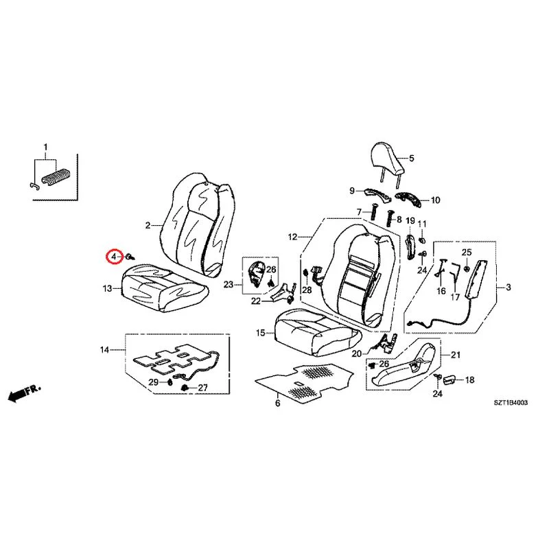 [NEW] JDM HONDA CR-Z ZF1 2012 Front Seats (L.) GENUINE OEM - Image 9