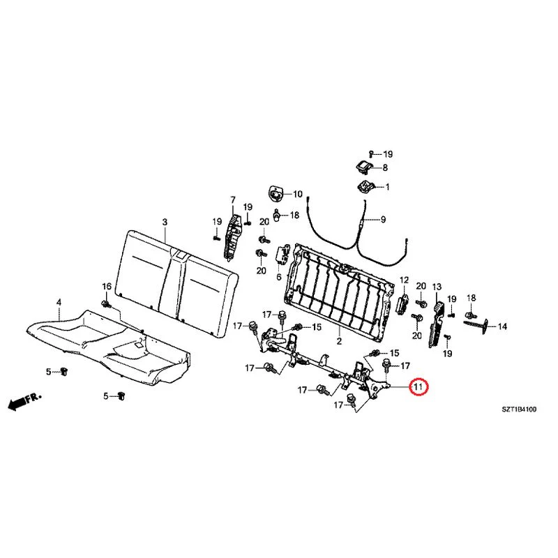 [NEW] JDM HONDA CR-Z ZF1 2012 Rear Seat GENUINE OEM - Image 12
