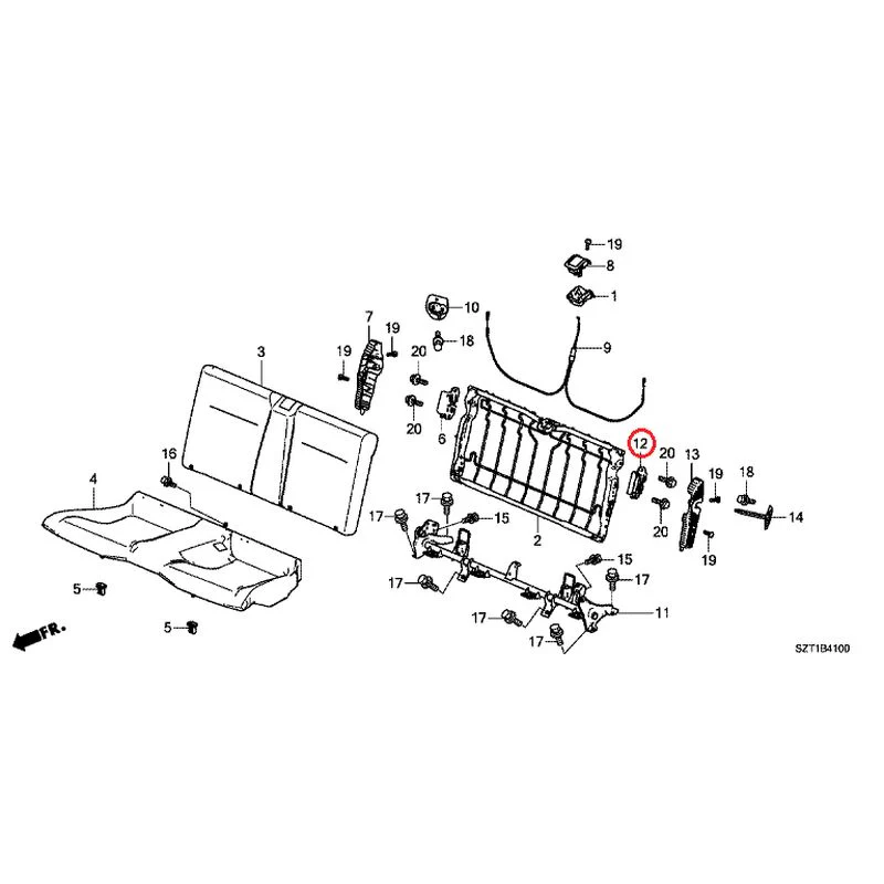 [NEW] JDM HONDA CR-Z ZF1 2012 Rear Seat GENUINE OEM - Image 13
