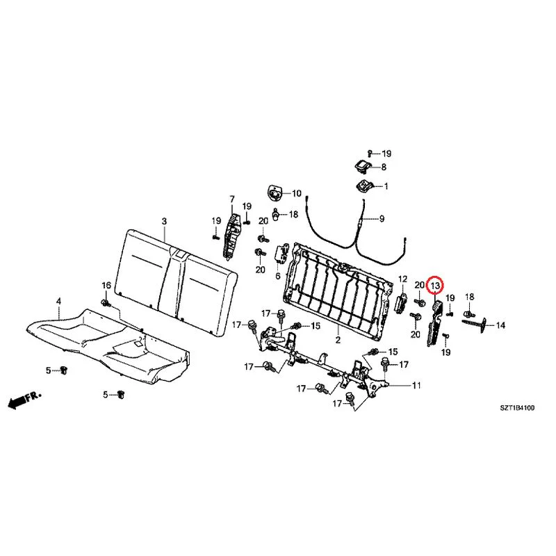 [NEW] JDM HONDA CR-Z ZF1 2012 Rear Seat GENUINE OEM - Image 14