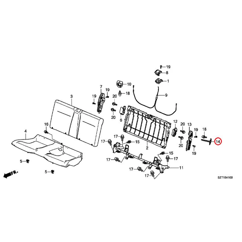 [NEW] JDM HONDA CR-Z ZF1 2012 Rear Seat GENUINE OEM - Image 15