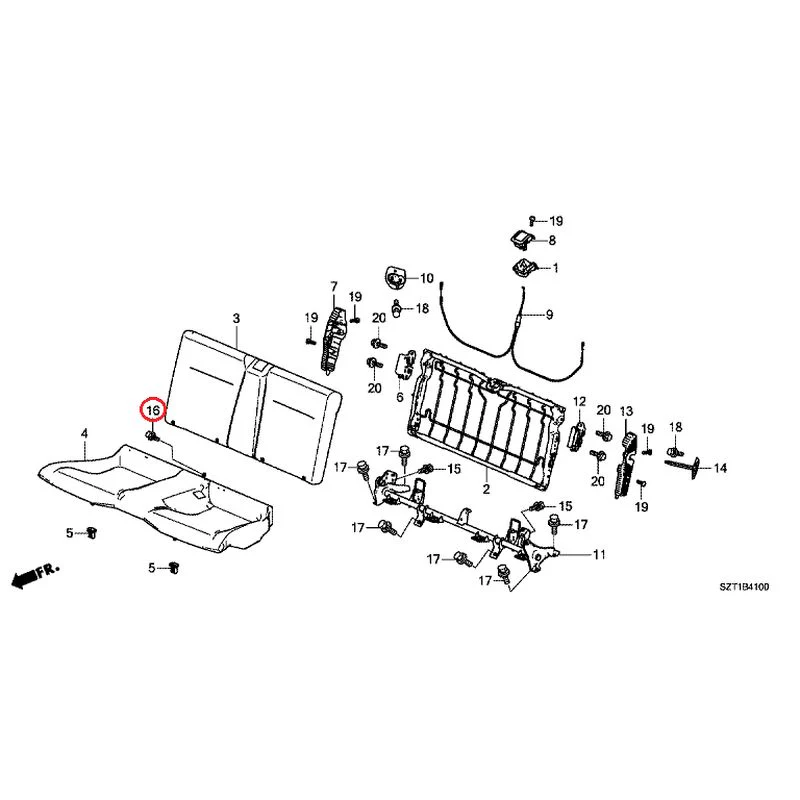 [NEW] JDM HONDA CR-Z ZF1 2012 Rear Seat GENUINE OEM - Image 17
