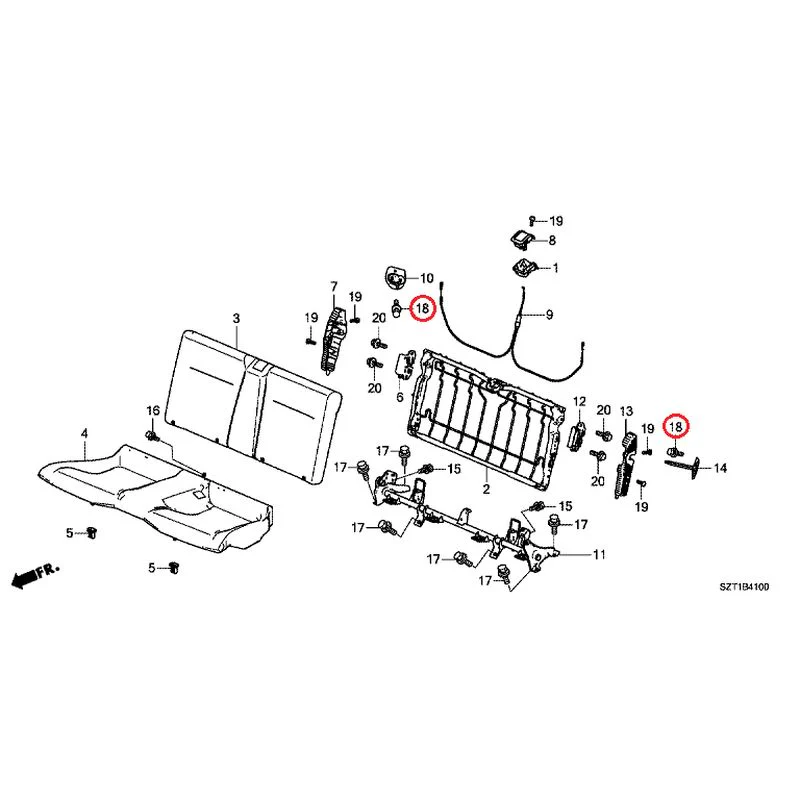 [NEW] JDM HONDA CR-Z ZF1 2012 Rear Seat GENUINE OEM - Image 19