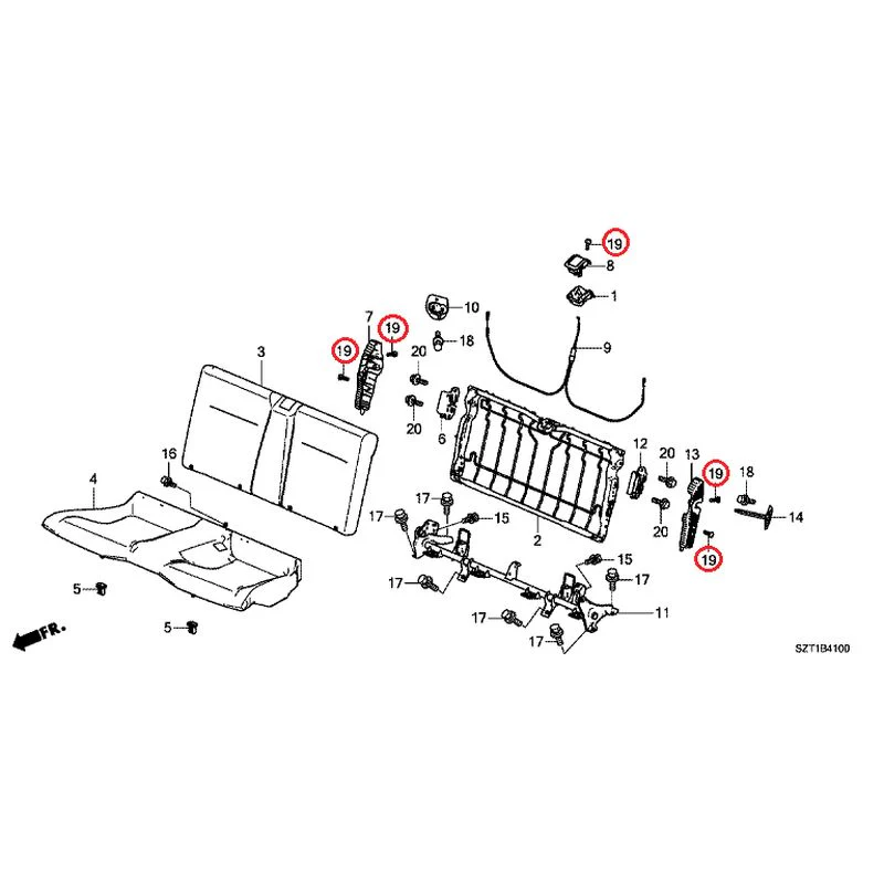 [NEW] JDM HONDA CR-Z ZF1 2012 Rear Seat GENUINE OEM - Image 20