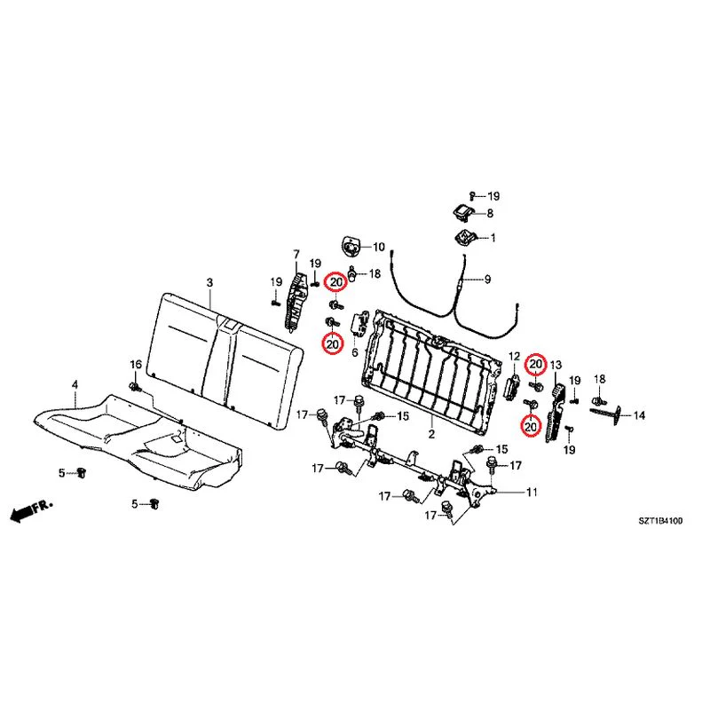 [NEW] JDM HONDA CR-Z ZF1 2012 Rear Seat GENUINE OEM - Image 21
