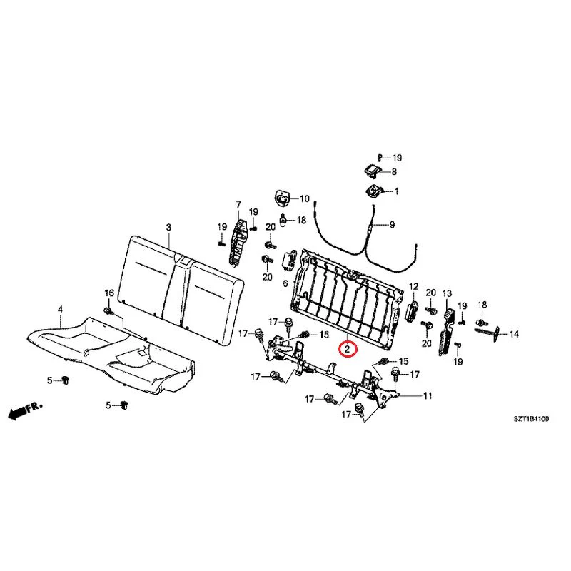 [NEW] JDM HONDA CR-Z ZF1 2012 Rear Seat GENUINE OEM - Image 3