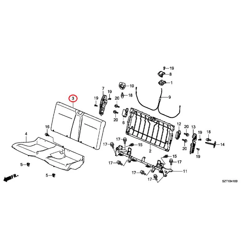 [NEW] JDM HONDA CR-Z ZF1 2012 Rear Seat GENUINE OEM - Image 4