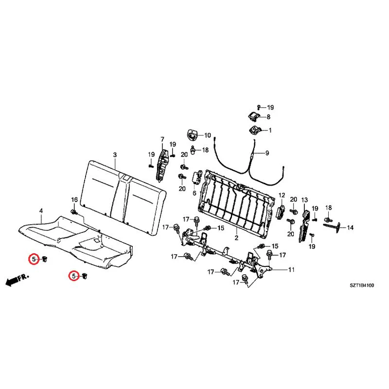 [NEW] JDM HONDA CR-Z ZF1 2012 Rear Seat GENUINE OEM - Image 6