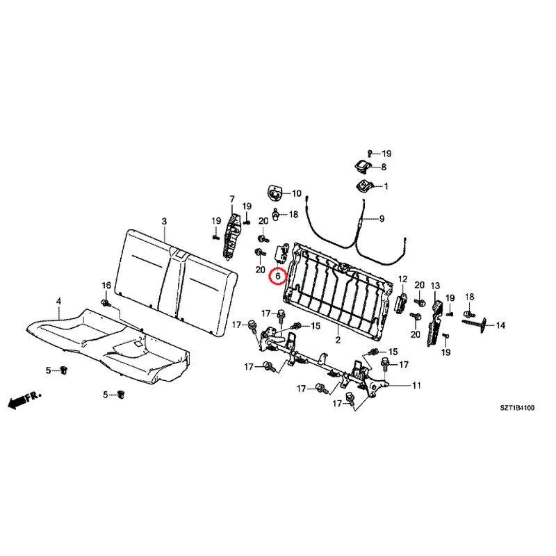[NEW] JDM HONDA CR-Z ZF1 2012 Rear Seat GENUINE OEM - Image 7