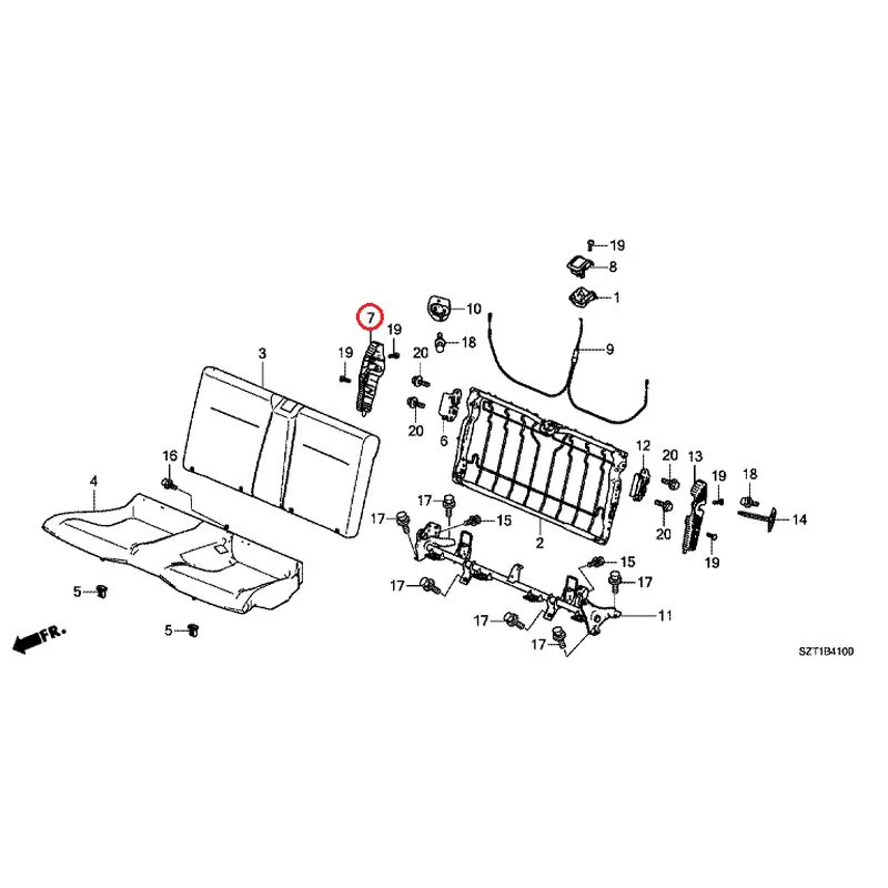 [NEW] JDM HONDA CR-Z ZF1 2012 Rear Seat GENUINE OEM - Image 8