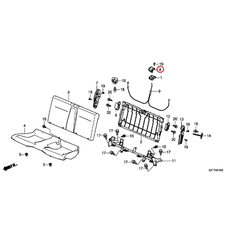 [NEW] JDM HONDA CR-Z ZF1 2012 Rear Seat GENUINE OEM - Image 9