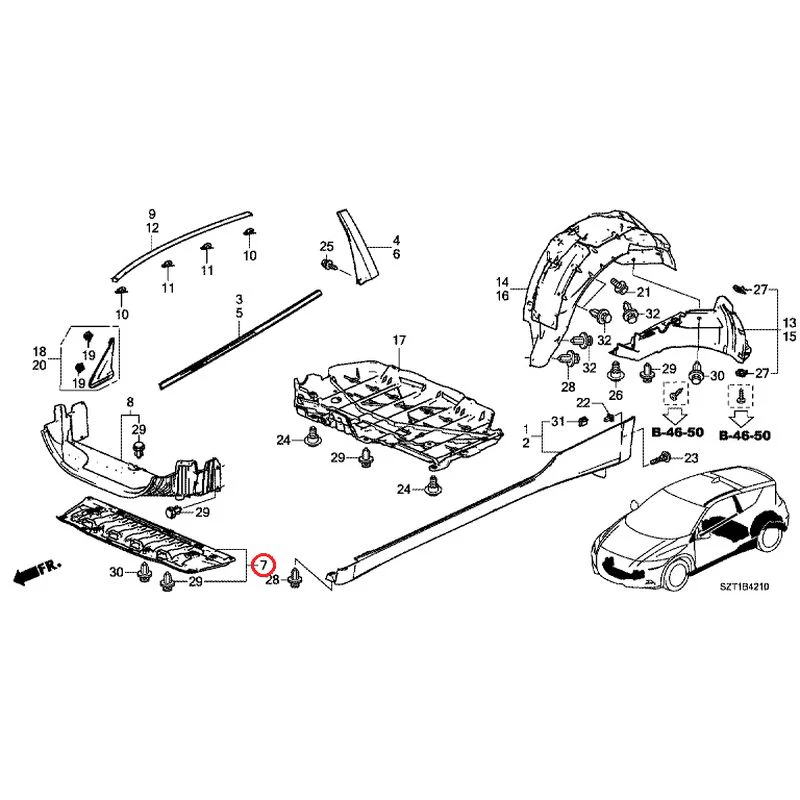 [NEW] JDM HONDA CR-Z ZF1 2012 Molding/Side Sill Garnish GENUINE OEM - Image 22