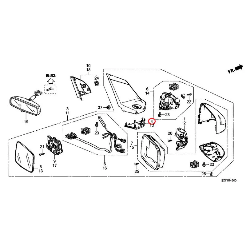 [NEW] JDM HONDA CR-Z ZF1 2012 Mirrors GENUINE OEM - Image 14