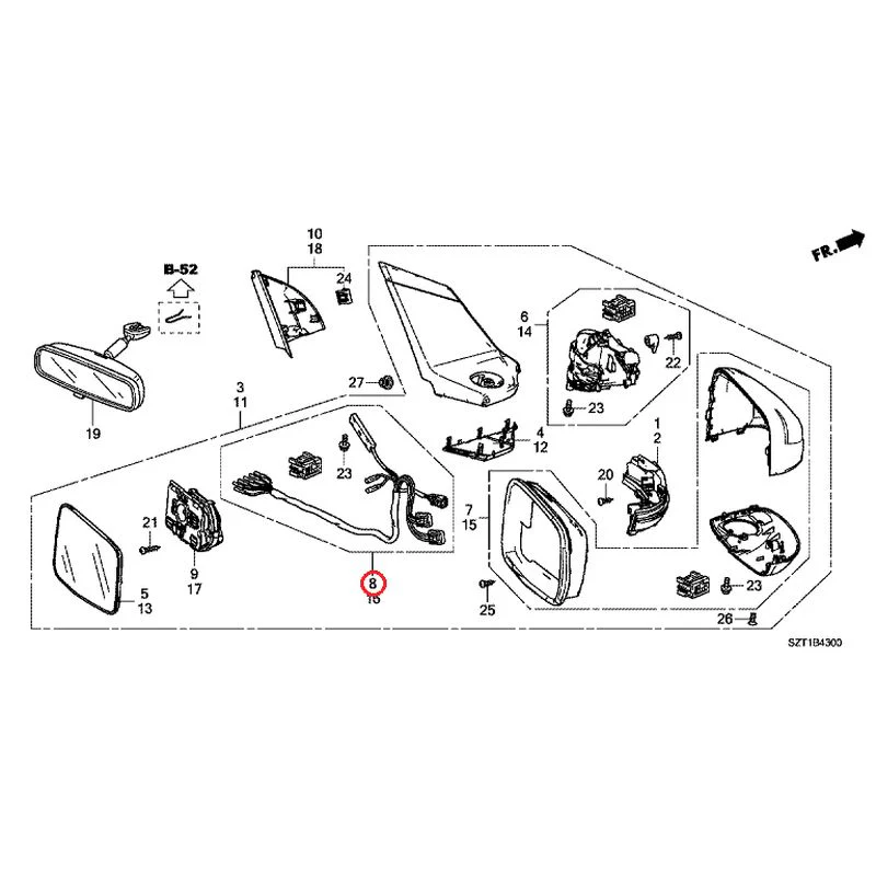 [NEW] JDM HONDA CR-Z ZF1 2012 Mirrors GENUINE OEM - Image 26