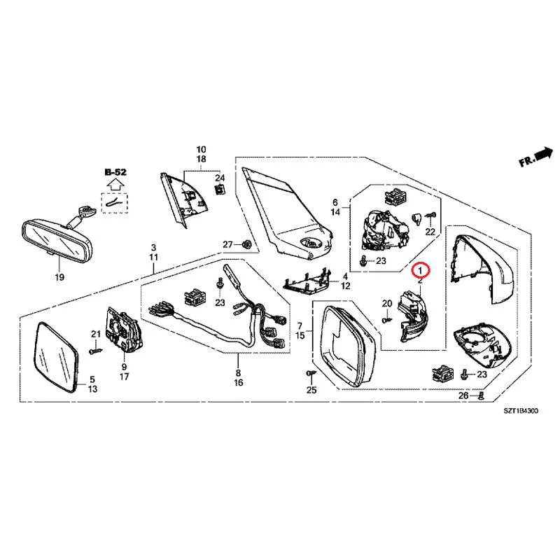 [NEW] JDM HONDA CR-Z ZF1 2012 Mirrors GENUINE OEM - Image 3