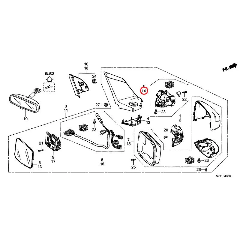 [NEW] JDM HONDA CR-Z ZF1 2012 Mirrors GENUINE OEM - Image 39