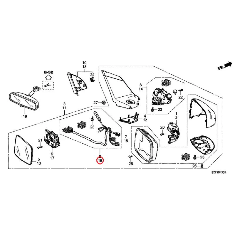 [NEW] JDM HONDA CR-Z ZF1 2012 Mirrors GENUINE OEM - Image 48